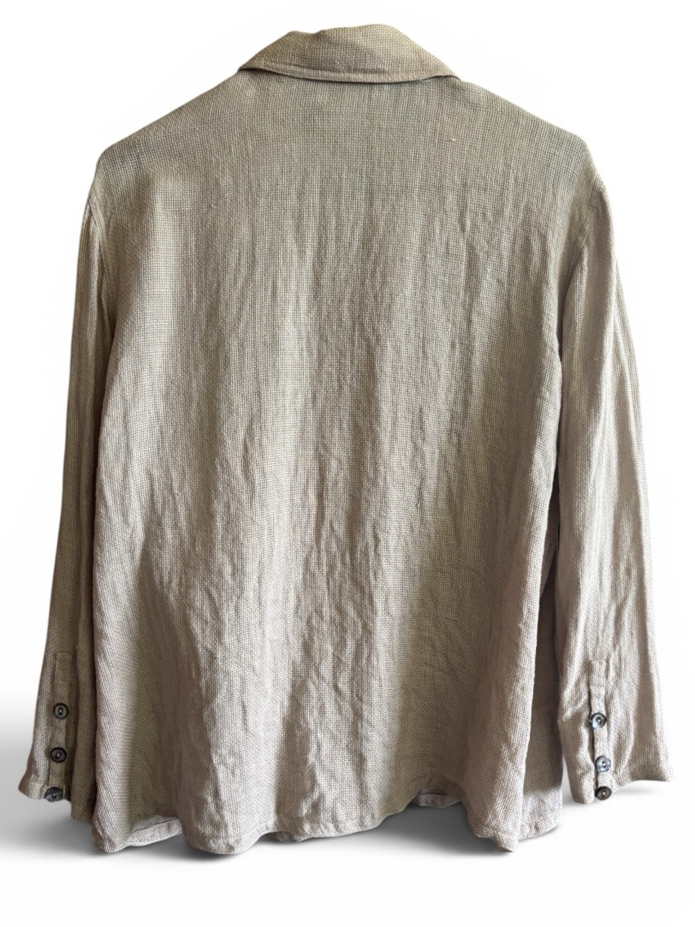 Coldwater Creek: Linen (Beautiful natural weave!) Vintage Jacket - Picture 2 of 5
